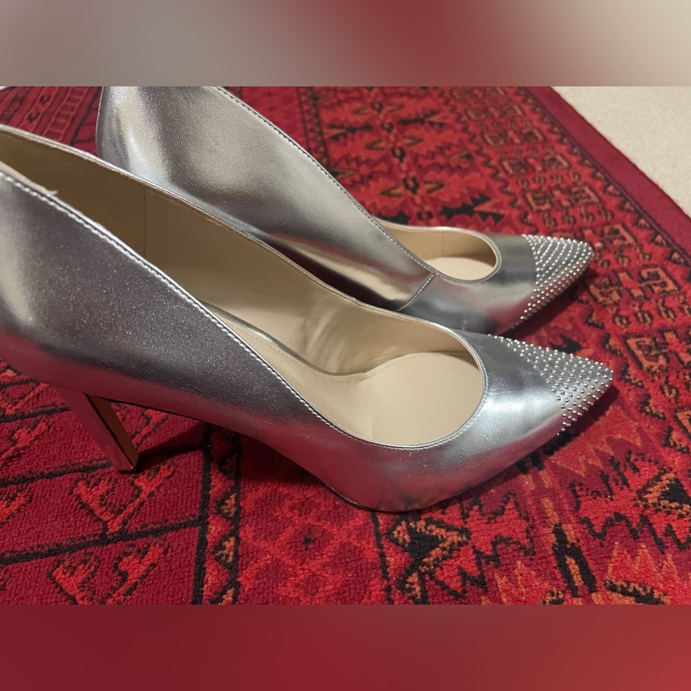 Brand new silver studded high heel pumps size 11